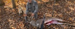 The buck passed within 30 yards of my stand in a dense fog at first light ! I was able to get the shot off and the buck piled up 20 yards from where he was shot !  I have all the confidence that I will ever need when I shoulder my Knight Rifle ! Thanks For another great harvest ! James Mullins